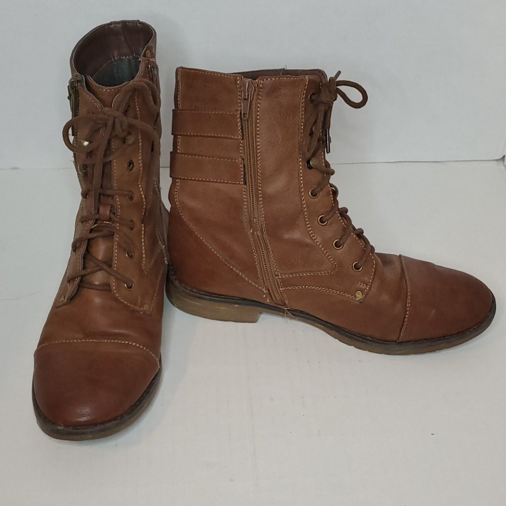ID Required Brown Lace Up Boots